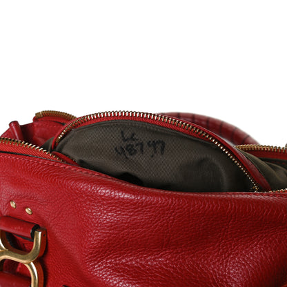 Chloe Calfskin Medium Marcie Satchel Peony Red 16 of 25