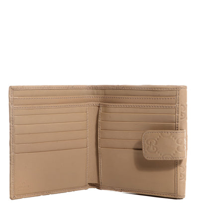 Gucci Guccissima Interlocking G French Flap Wallet Beige 5 of 9