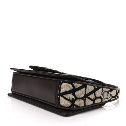 Valentino Garavani Toile Iconographe Goatskin Le Grand Deuxieme Shoulder Bag Naturale Black Fondant 7 of 7