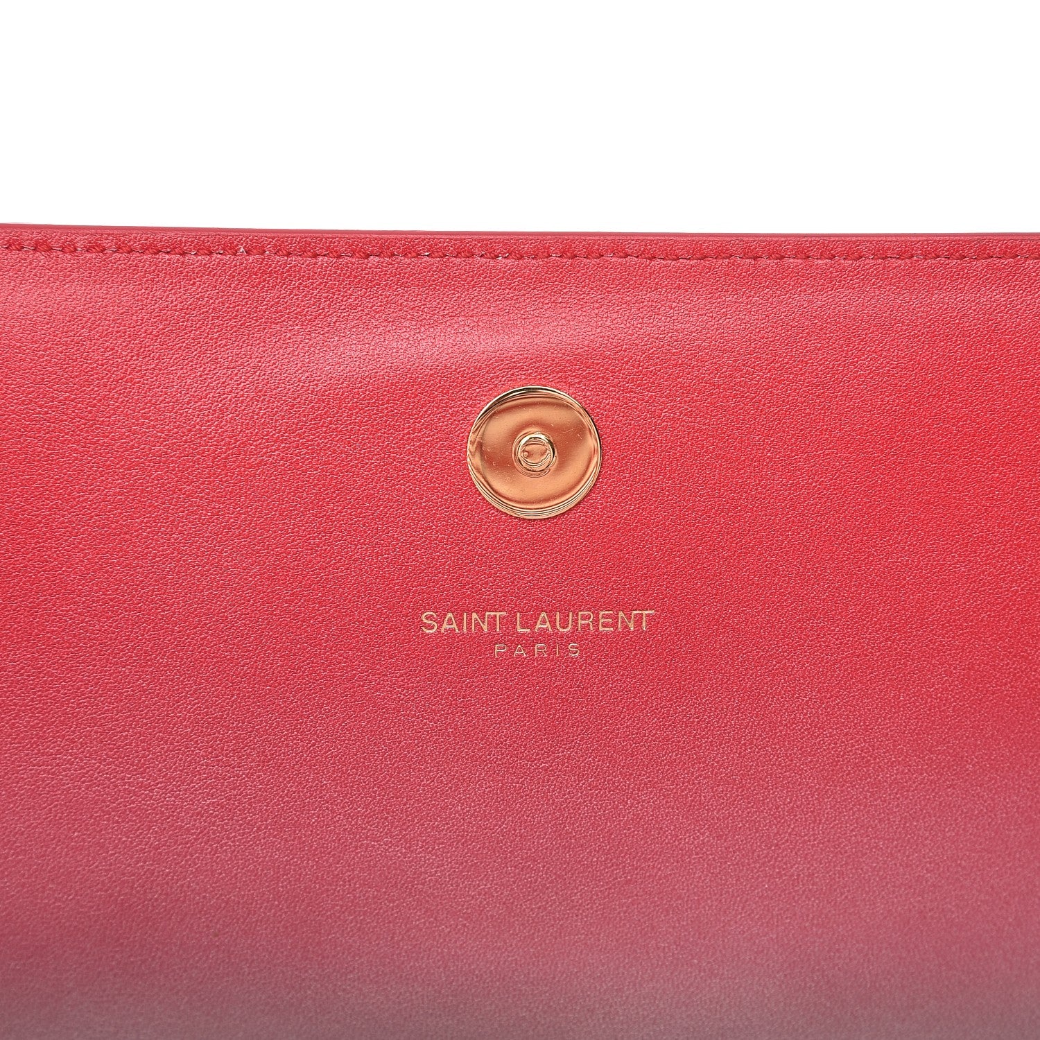 Saint Laurent Soft Calfskin Degrade Small Monogram Clutch Red Flame 7 of 8