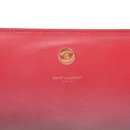 Saint Laurent Soft Calfskin Degrade Small Monogram Clutch Red Flame 7 of 8