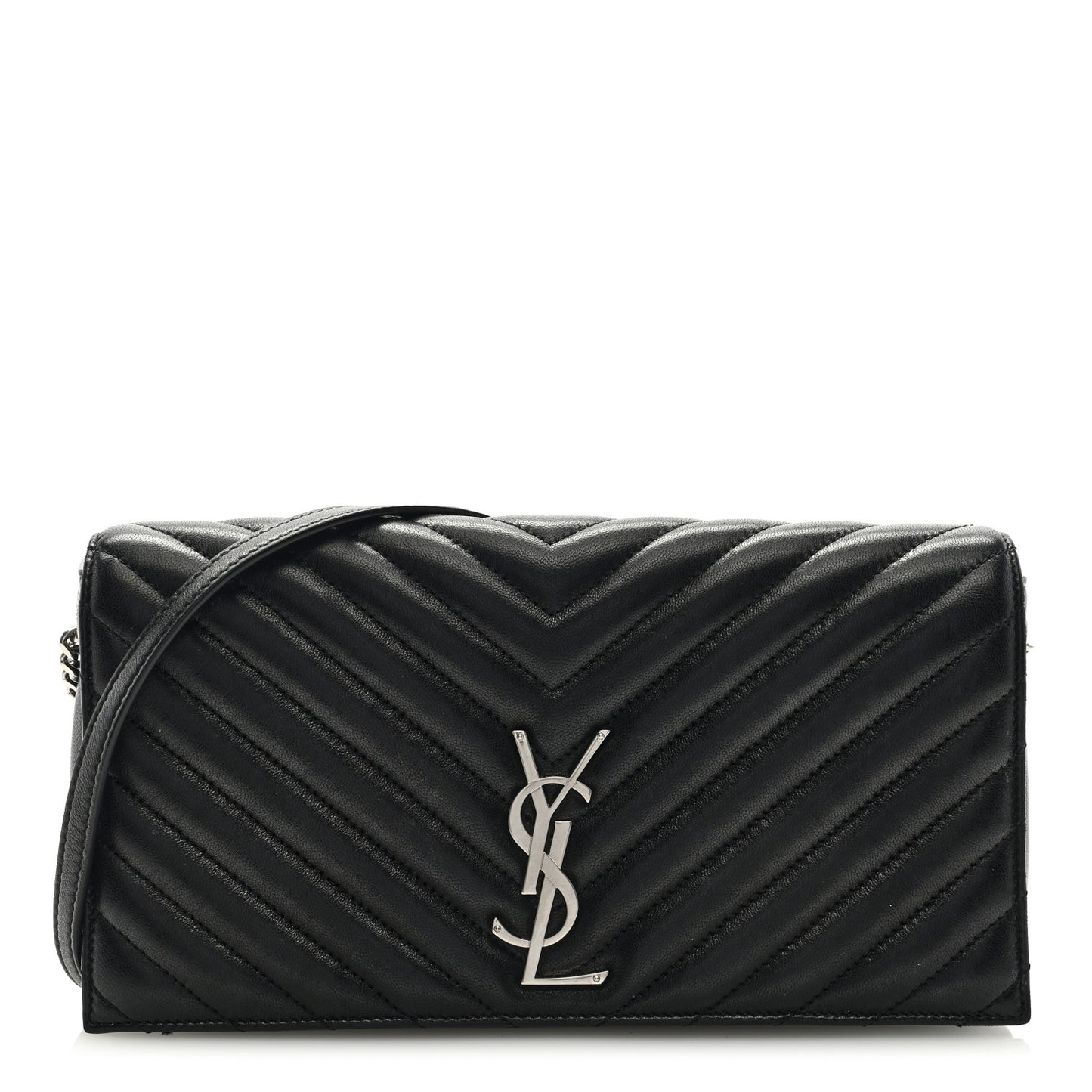 Lambskin Monogram Kate 99 Baguette Bag Black