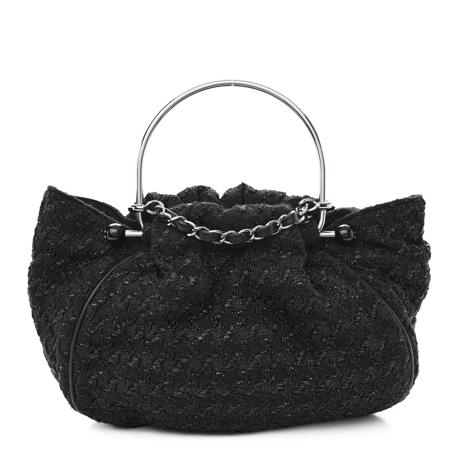 Chanel Tweed Boucle Knitting Bag Black 1 of 10