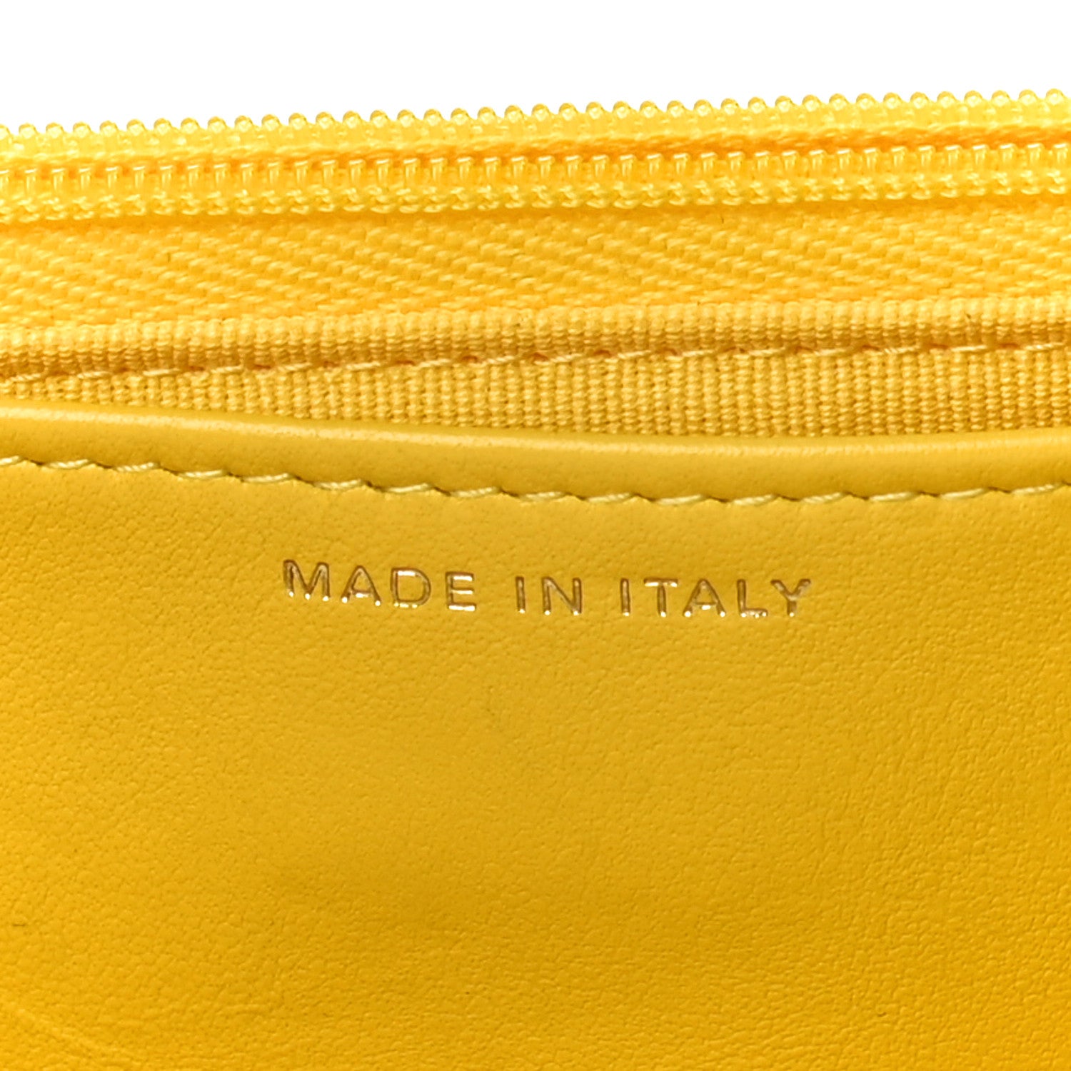 Chanel Lambskin Resin Quilted Wallet On Chain WOC Yellow 9 of 12