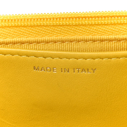 Chanel Lambskin Resin Quilted Wallet On Chain WOC Yellow 9 of 12