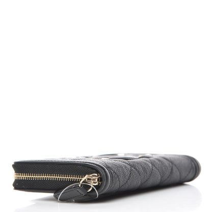 Chanel Caviar Quilted Medium Filigree Zip Around Wallet Black 4 of 9