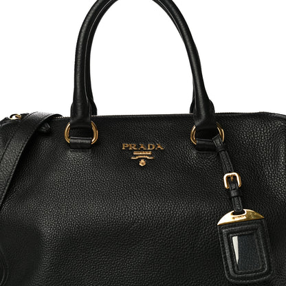 Prada Vitello Daino Tote Black 6 of 9