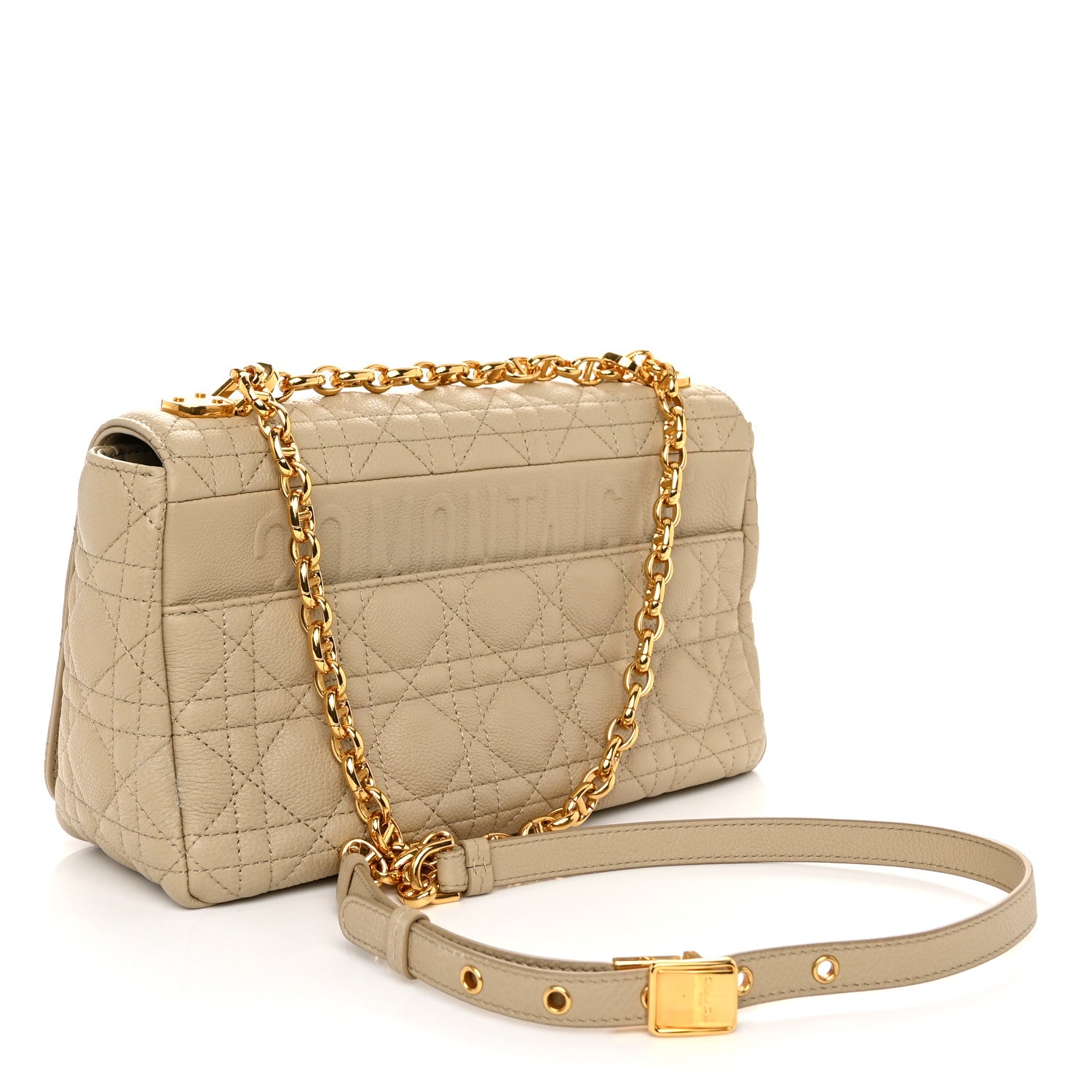 Christian Dior Supple Calfskin Cannage Medium Caro Bag Beige 3 of 10