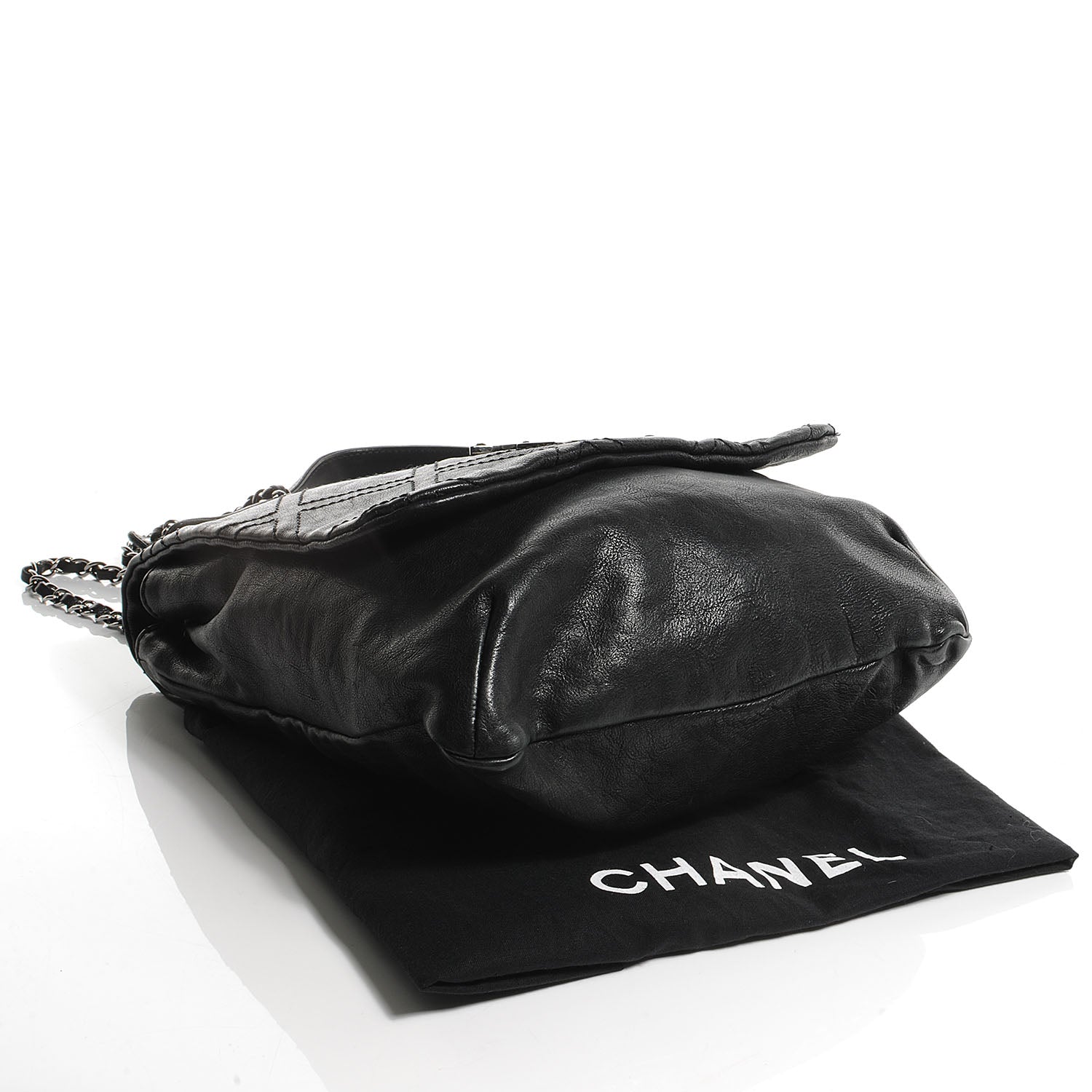 Chanel Leather Diamond Stitch Large Messenger Black 4 of 7