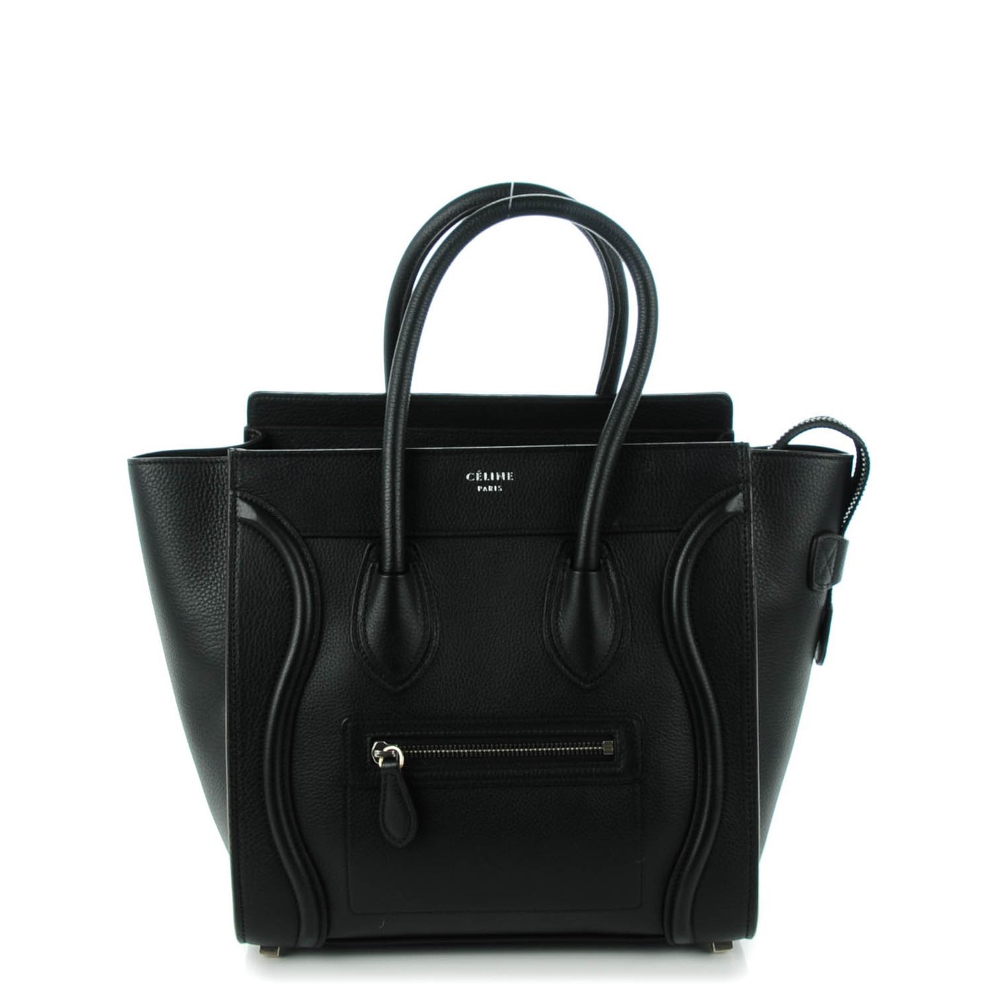Drummed Calfskin Micro Luggage Black