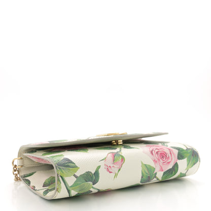 Dolce & Gabbana Dauphine Rose Print Wallet On Chain Pink 4 of 14