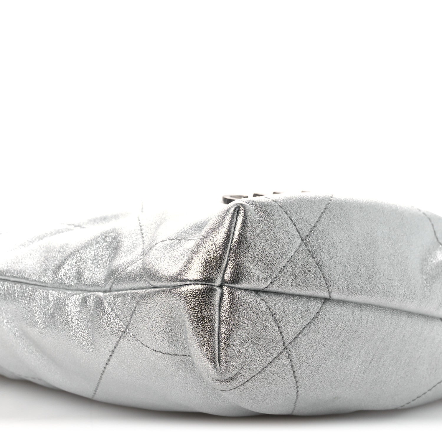 Chanel Metallic Lambskin Quilted Mini Chanel 22 Silvery 9 of 10