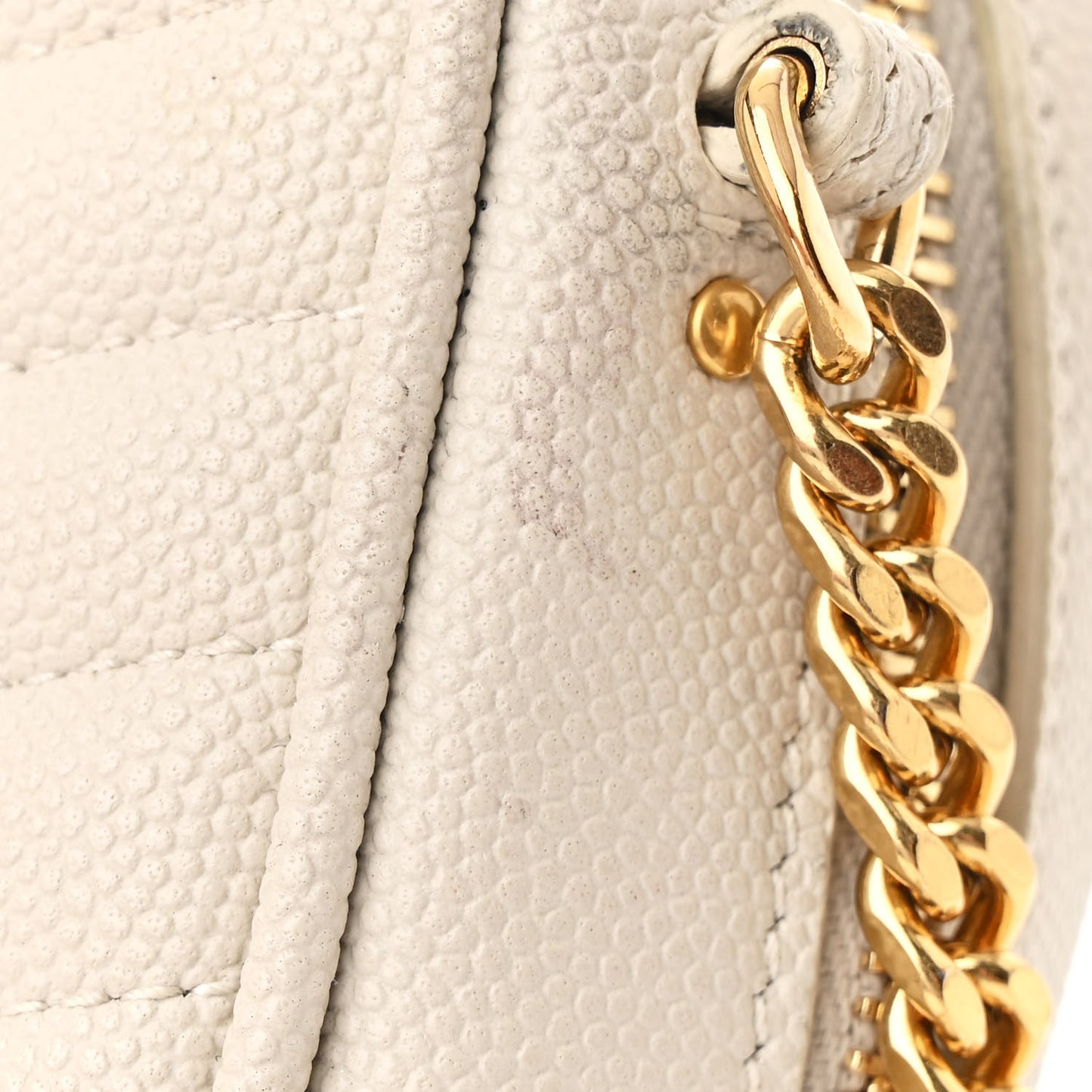 Grain De Poudre Matelasse Monogram Mini Lou Camera Bag Crema Soft
