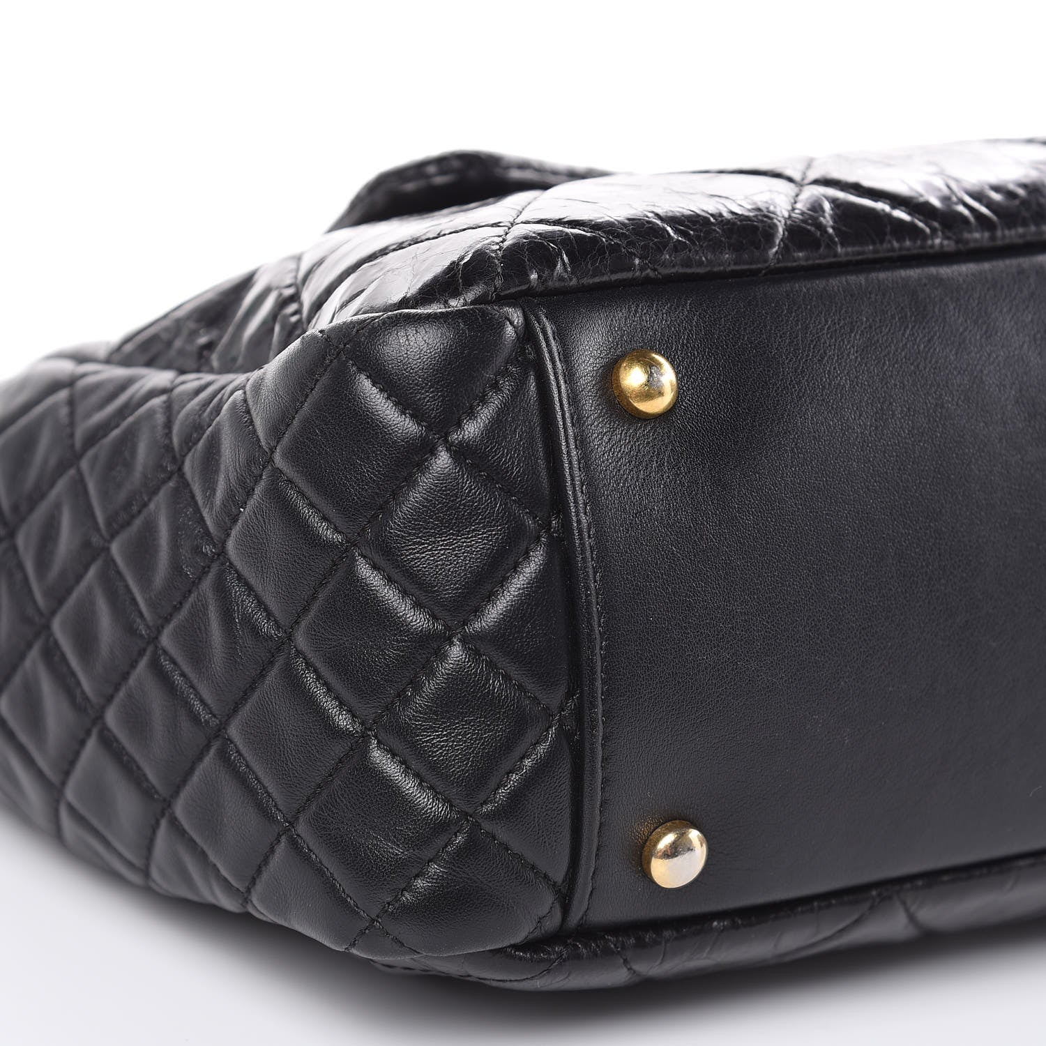 Chanel Glazed Crinkled Calfskin Medium East West Flap Black 8 of 12