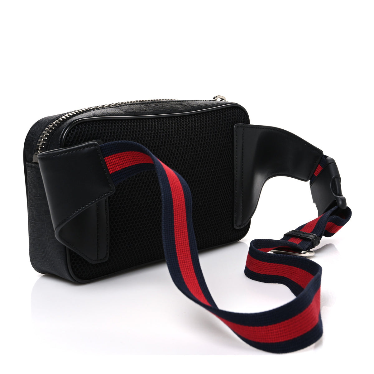 Gucci Soft GG Supreme Monogram Web Belt Bag Black Grey 3 of 11