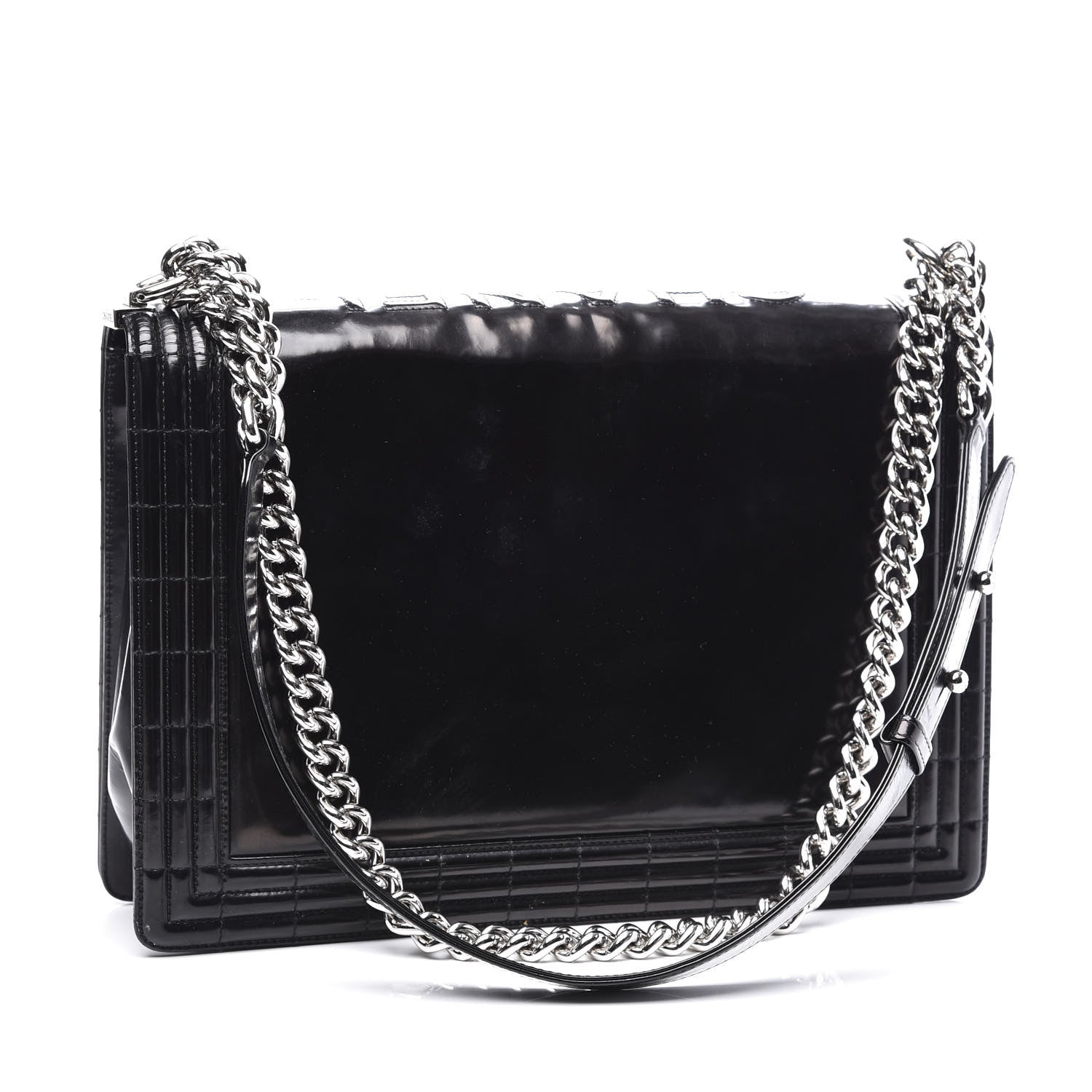 Chanel Glazed Calfskin Large Boy Flap Black 2 of 14