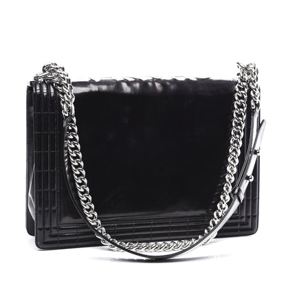 Chanel Glazed Calfskin Large Boy Flap Black 2 of 14