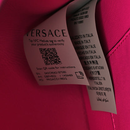 Versace Velvet Quilted Virtus Shoulder Bag Pink 7 of 10