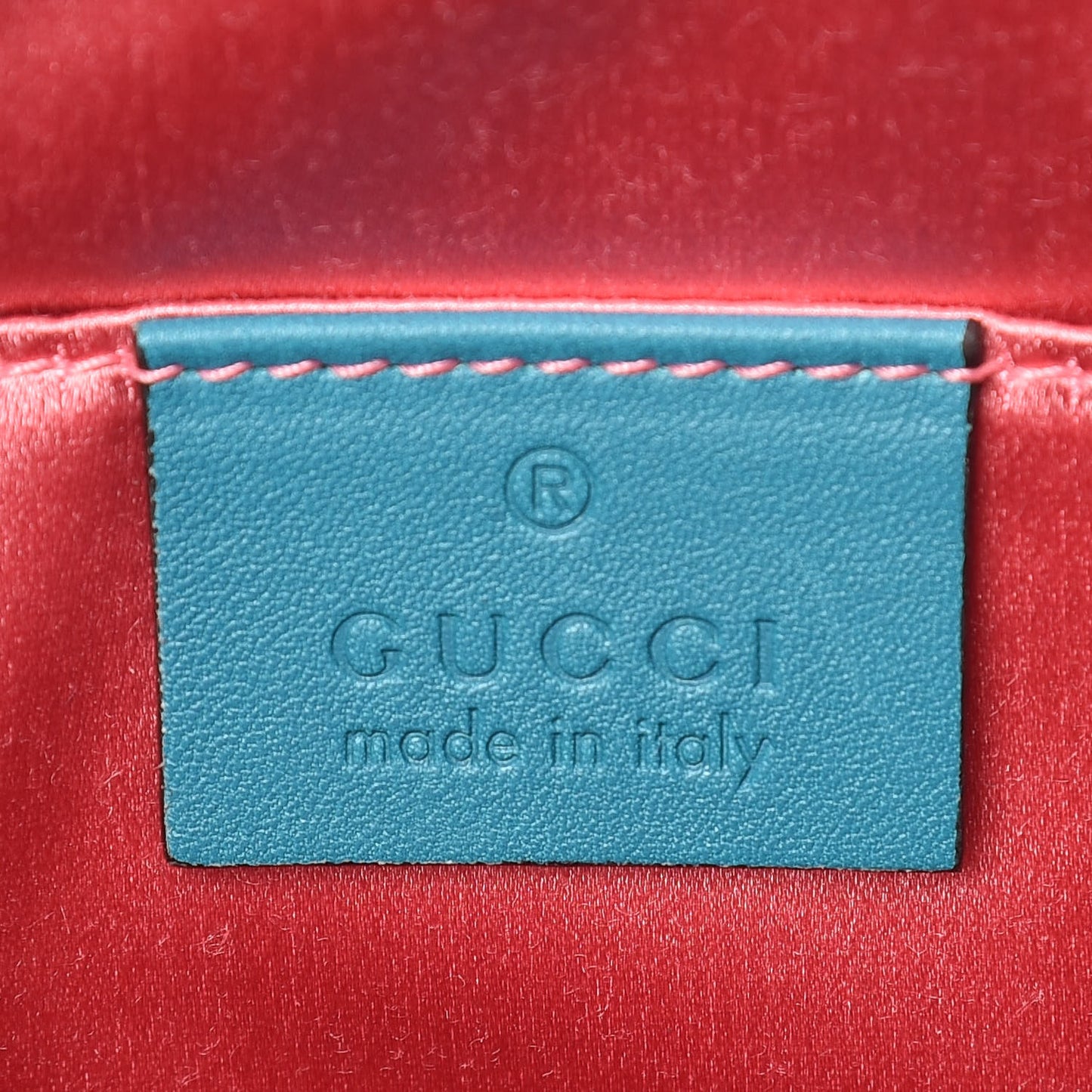Velvet Matelasse Small GG Marmont Chain Shoulder Bag Pavone Cyan