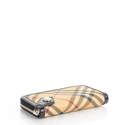 Burberry Supernova Check Large Zip Around Wallet Black 4 of 8