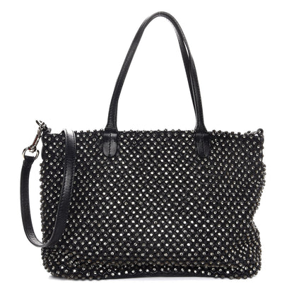 Valentino Garavani Vitello Crystal Tote Black 1 of 8