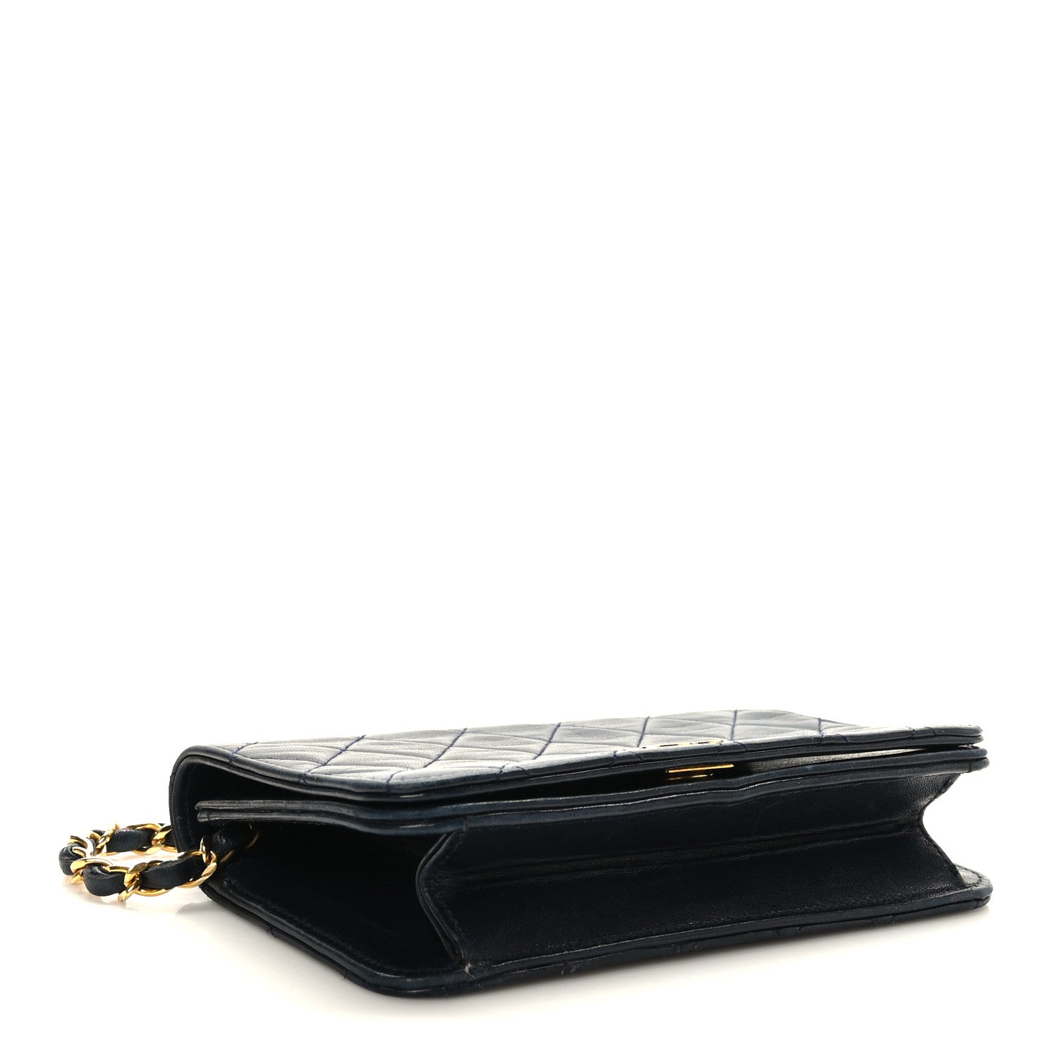 Chanel Lambskin Quilted Small Single Flap Navy 4 of 7