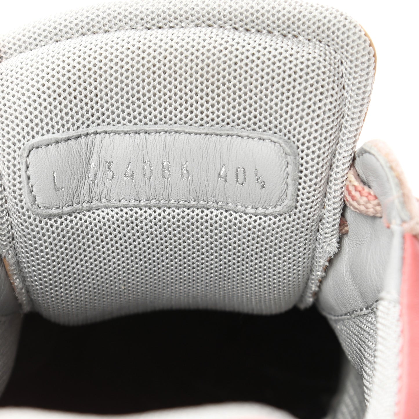 Nylon Calfskin Suede Womens CC Sneakers 40.5 Beige Pink