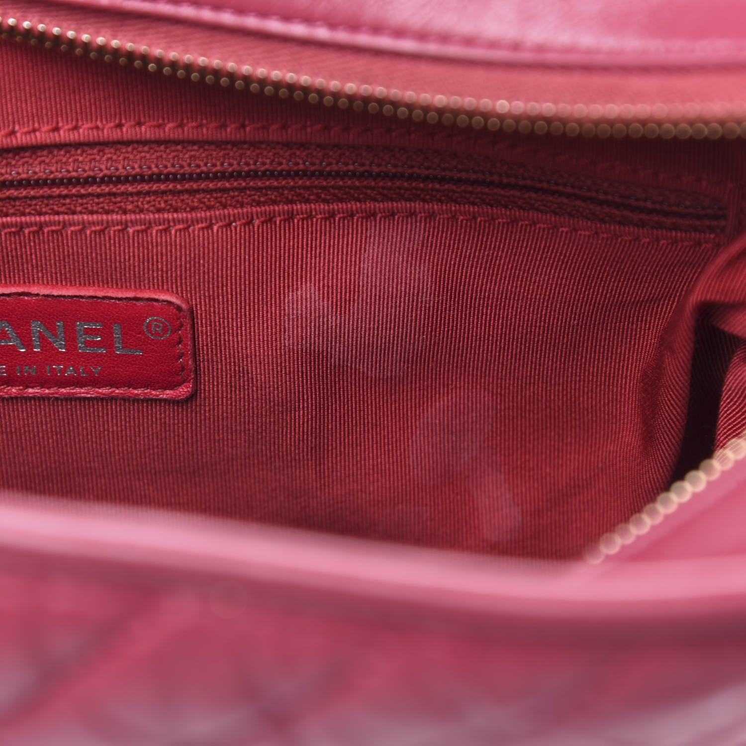 Chanel Aged Calfskin Chevron Quilted Medium Gabrielle Hobo Dark Pink 14 of 14