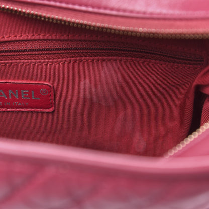 Chanel Aged Calfskin Chevron Quilted Medium Gabrielle Hobo Dark Pink 14 of 14