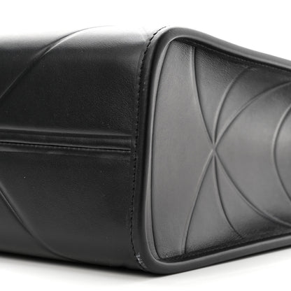 Prada Soft Calfskin Triangolo Symbole Embossed Medium Tote Black 9 of 10