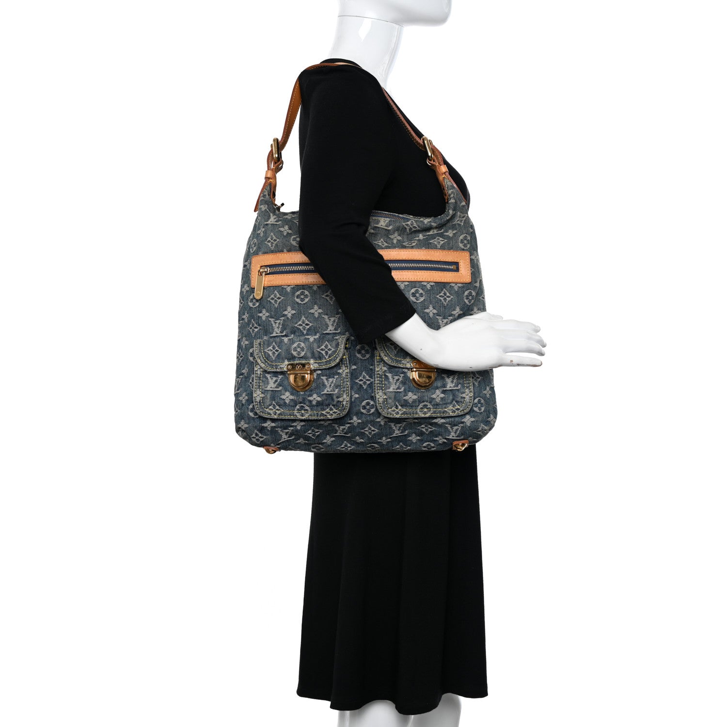 Louis Vuitton Denim Baggy GM Blue 2 of 17