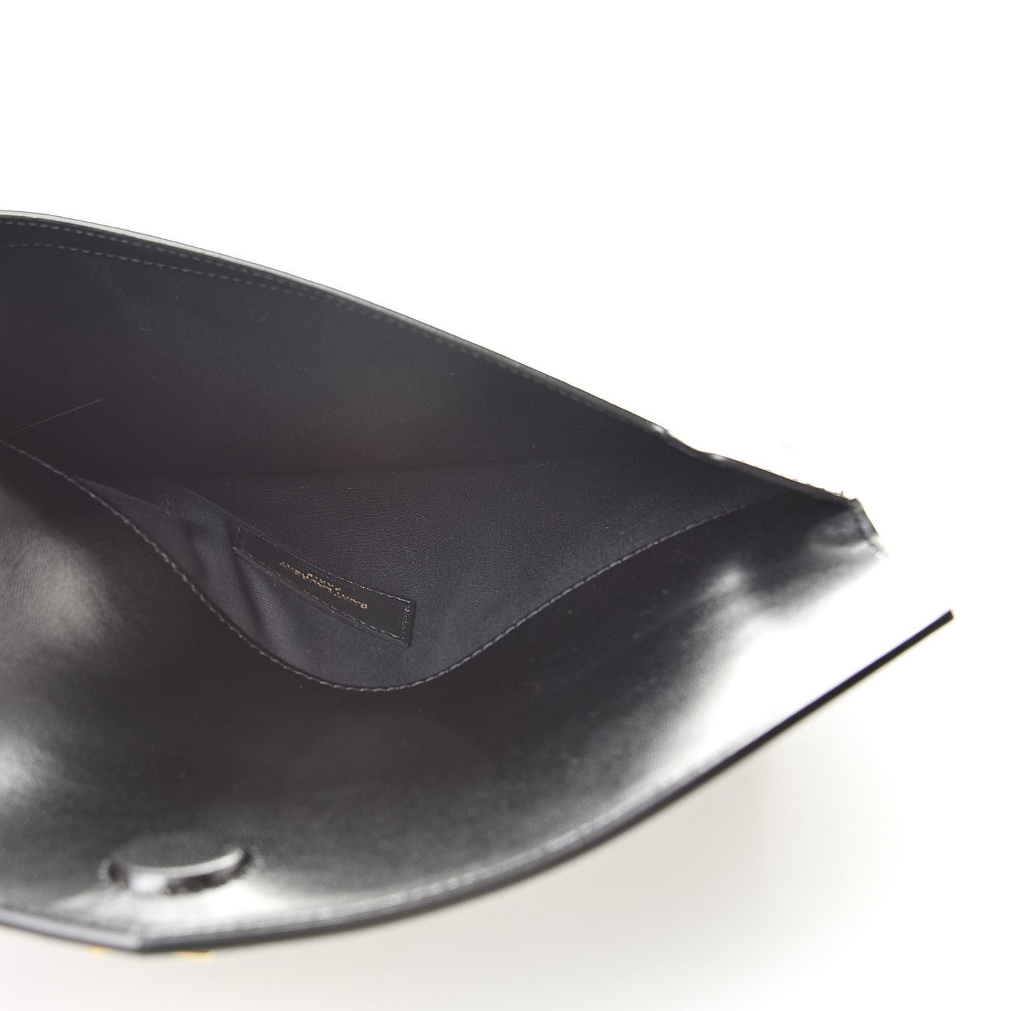 Smooth Shiny Calfskin Monogram Uptown Pouch Black