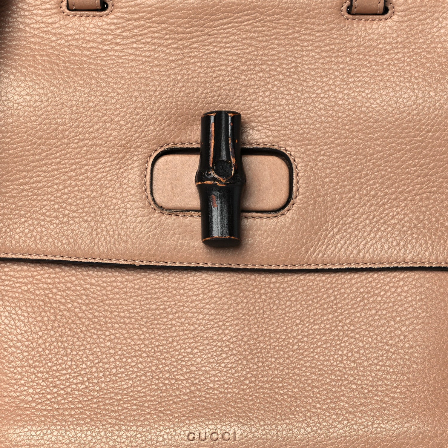 Gucci Cellarius Calfskin Medium Bamboo Daily Top Handle Bag Camelia 8 of 14