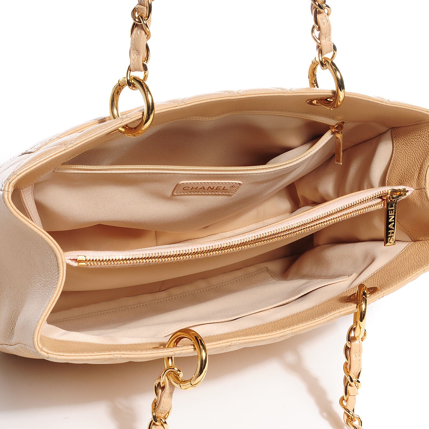 Chanel Caviar Quilted Grand Shopping Tote GST Beige Clair 5 of 6