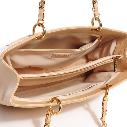 Chanel Caviar Quilted Grand Shopping Tote GST Beige Clair 5 of 6