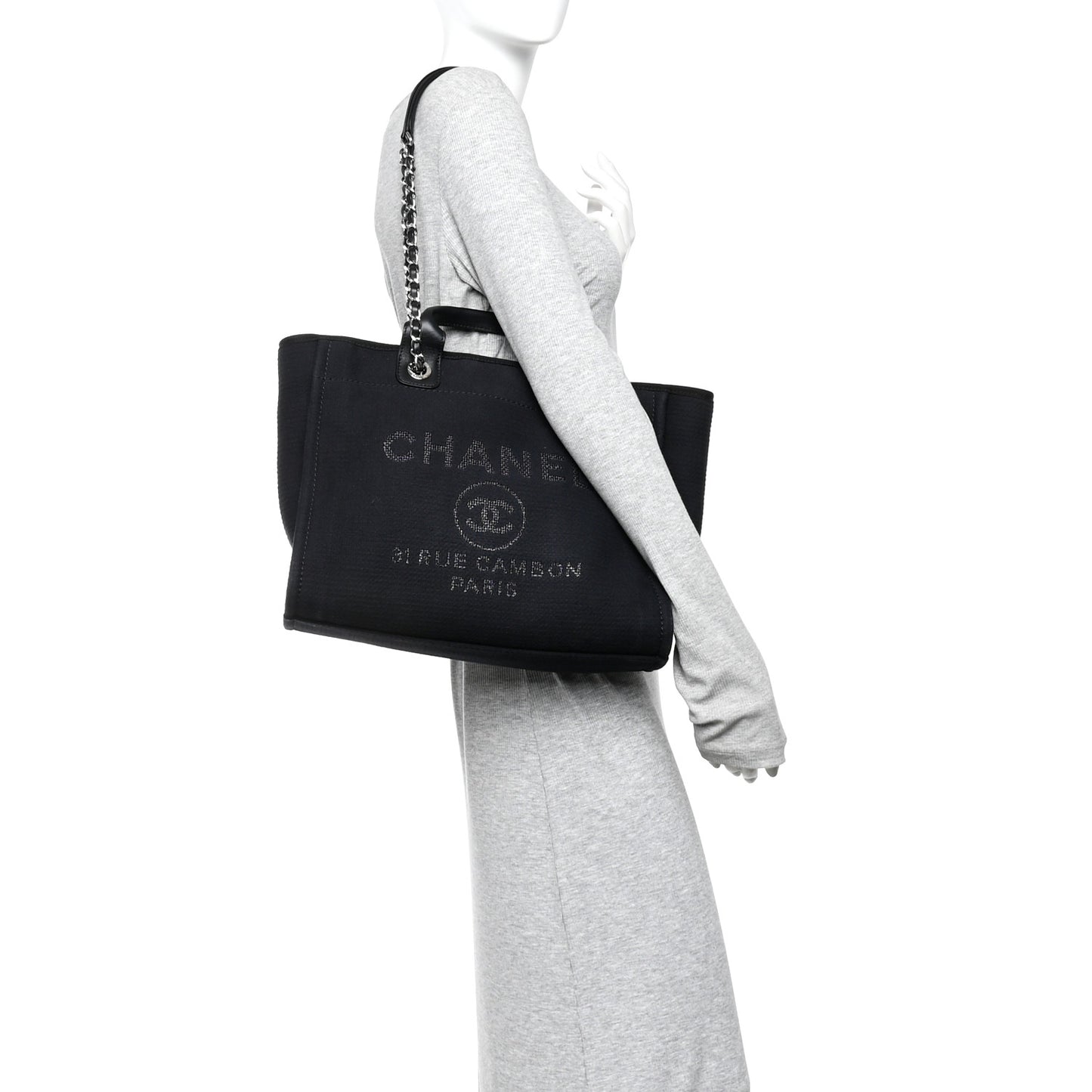Mixed Fibers Small Deauville Tote Black
