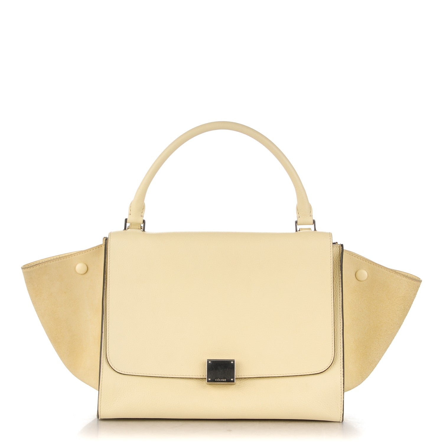 Celine Drummed Calfskin Suede Medium Trapeze Butter 1 of 24