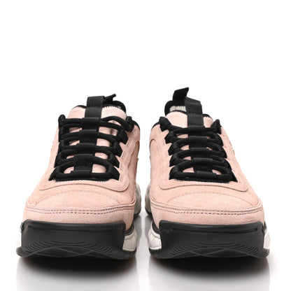 Chanel Suede Calfskin Nylon Grosgrain CC Sneakers 39 Light Pink 2 of 8