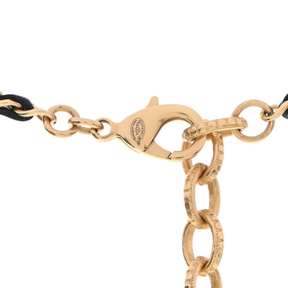 Chanel Crystal Pearl Perfume Bottle CC Necklace Black Gold 4 of 4