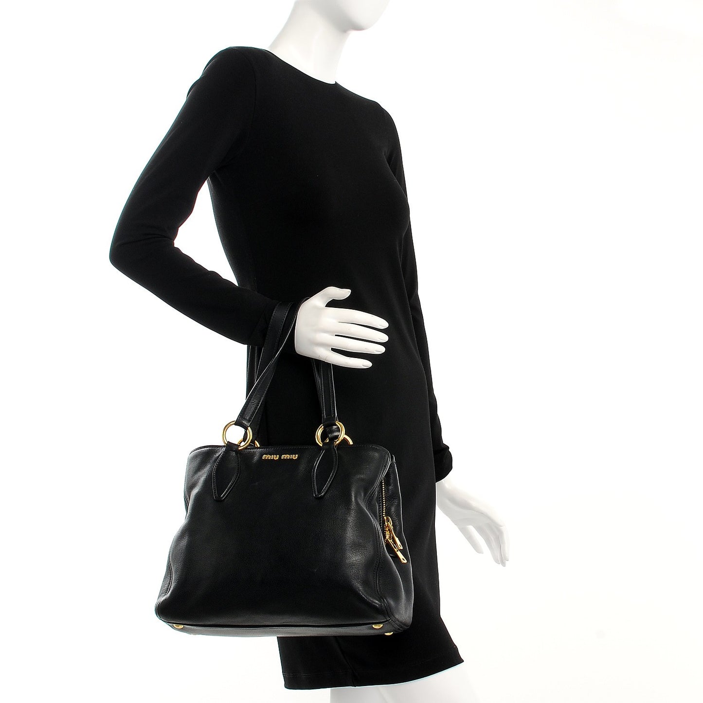 Vitello Daino Tote Nero Black