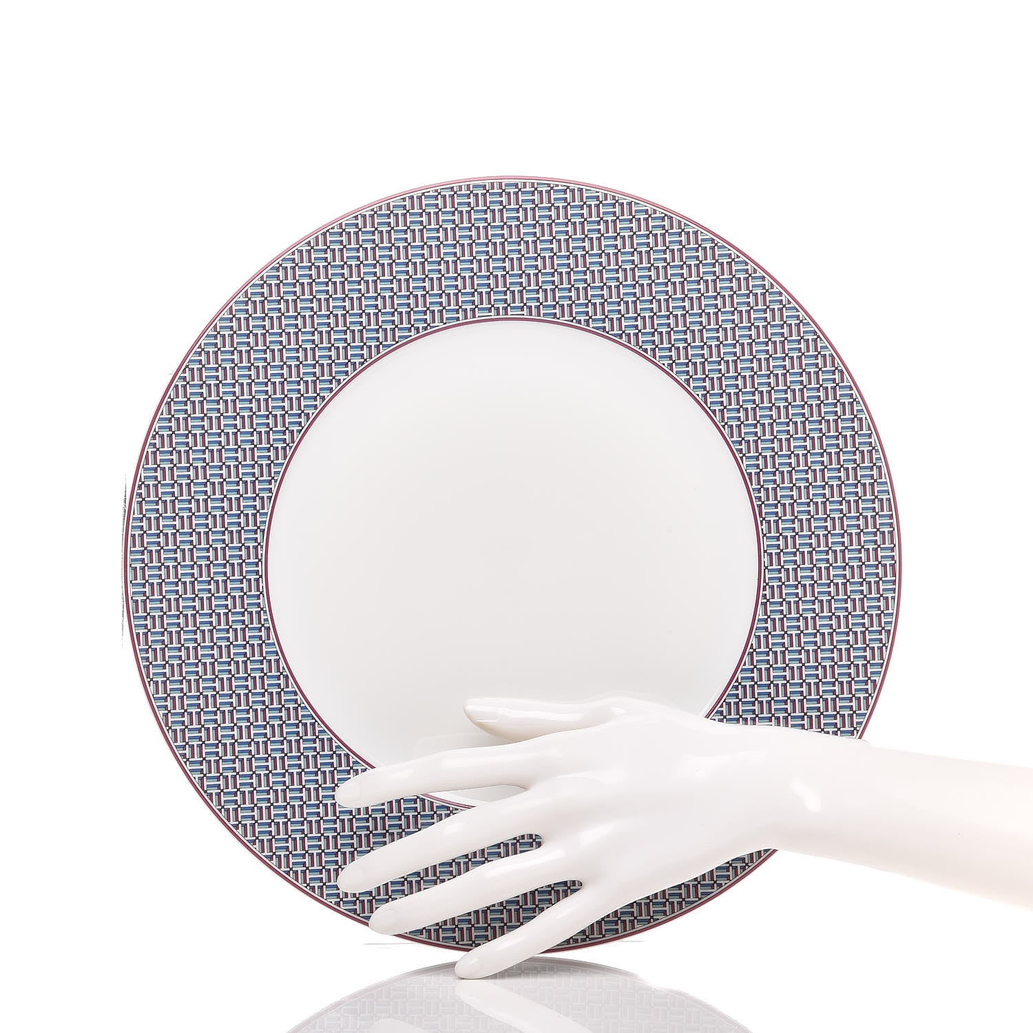 Hermes Porcelain Tie Dinner Plate Set of 2 2 of 5