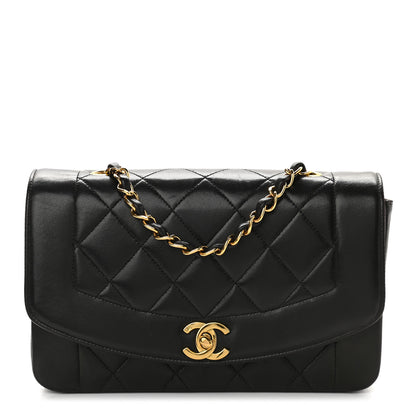 Chanel Lambskin Quilted Small Single Flap Black 1 of 9