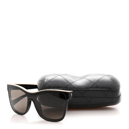 Chanel Acetate Logo Shield Sunglasses 5418-A Black 7 of 7