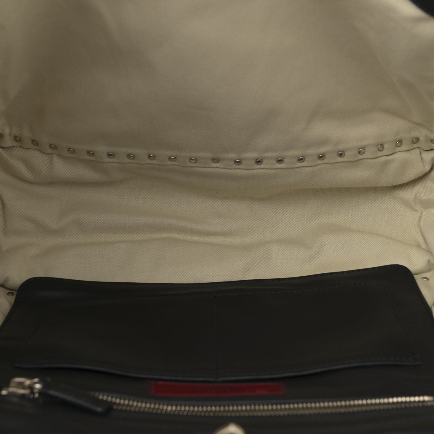 Pony Hair Zebra Rockstud Tote Black Ivory