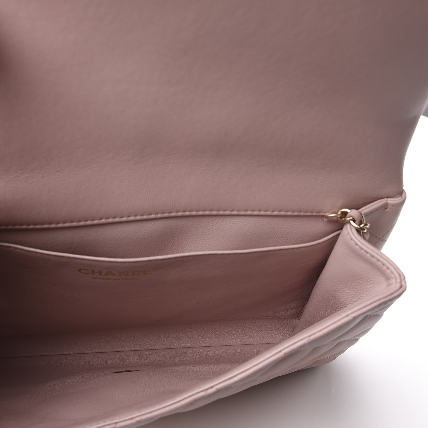 Chanel Lambskin Quilted Clutch With Chain Flap Light Pink 4 of 10