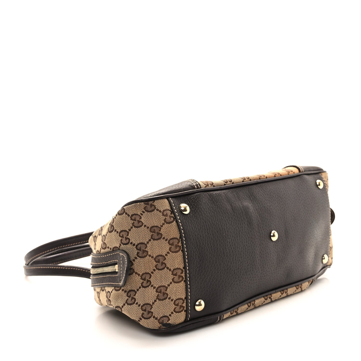 Gucci Monogram Small Princy Satchel Dark Brown 4 of 11