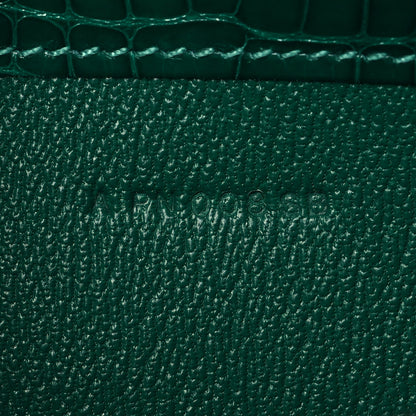 Hermes Shiny Alligator Constance Long Wallet Vert Emeraude 12 of 18