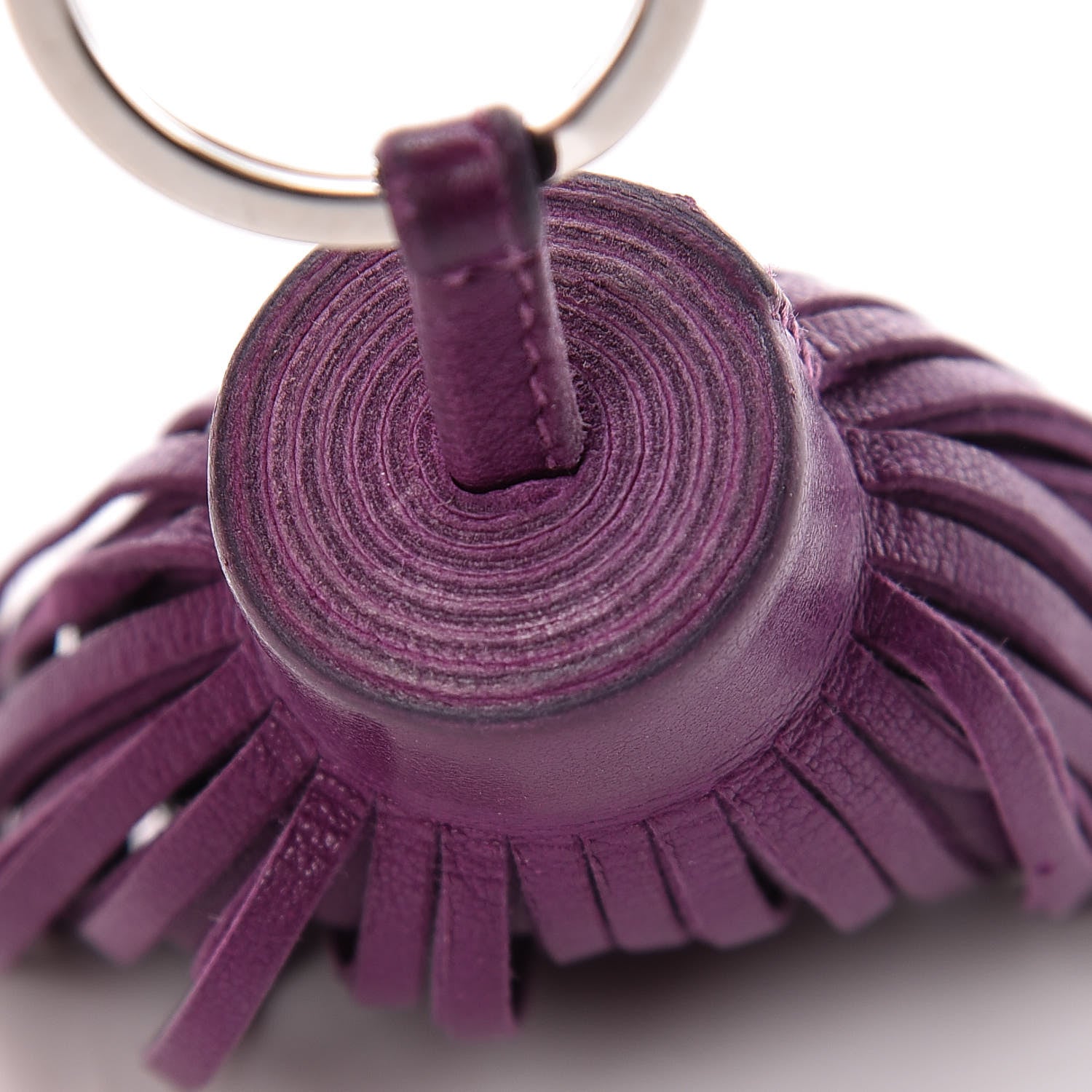Hermes Lambskin Carmen Tassel Key Holder Violet 7 of 8