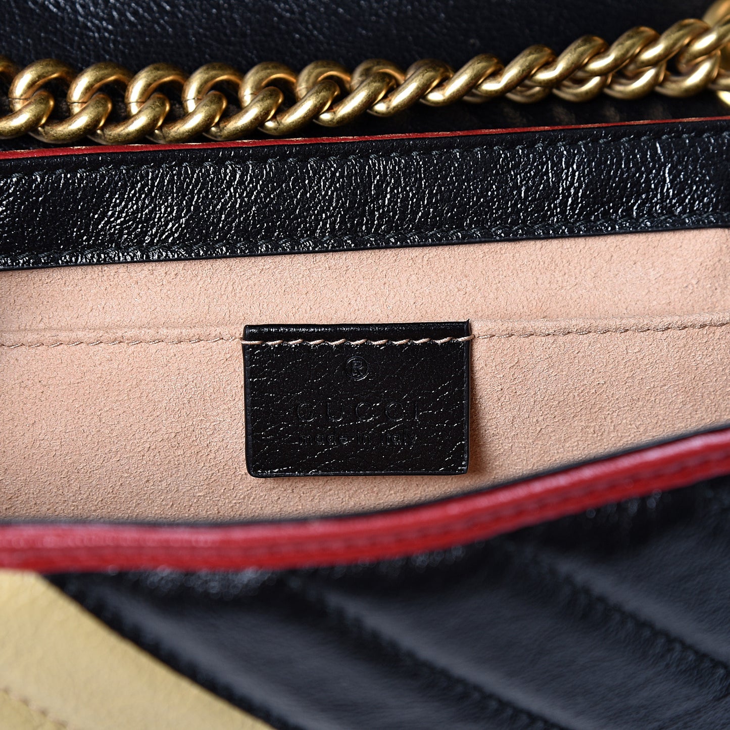 Azalea Calfskin Matelasse Diagonal Patchwork Mini Torchon GG Marmont Shoulder Bag Black Beige Romantic Cerise