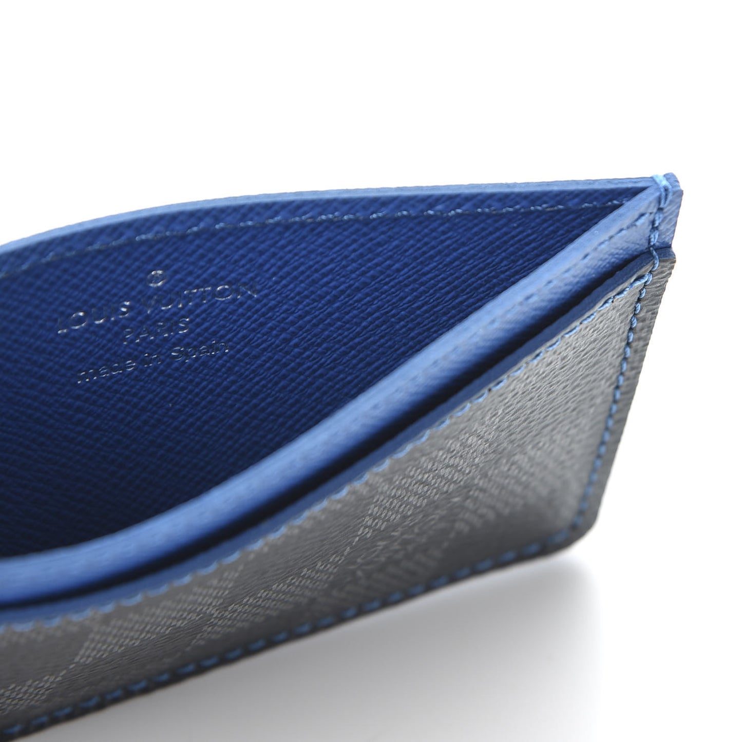 Damier Graphite Card Holder Blue